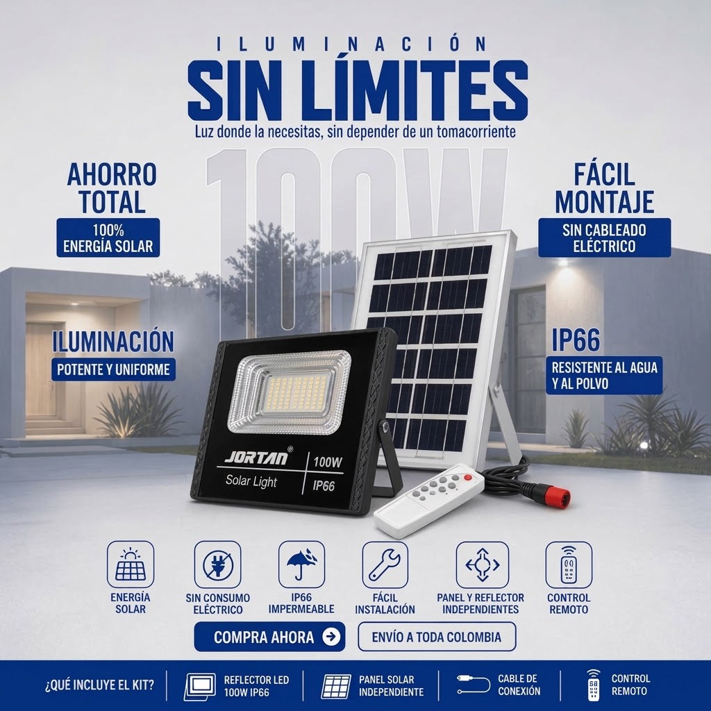 REFLECTOR SOLAR CON CONTROL REMOTO